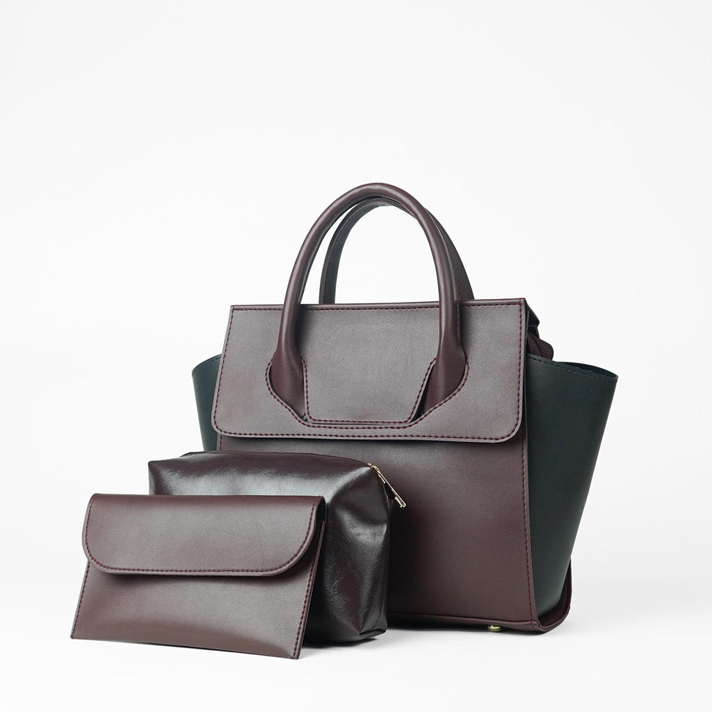 Greek set of 2 Bag maroon & black