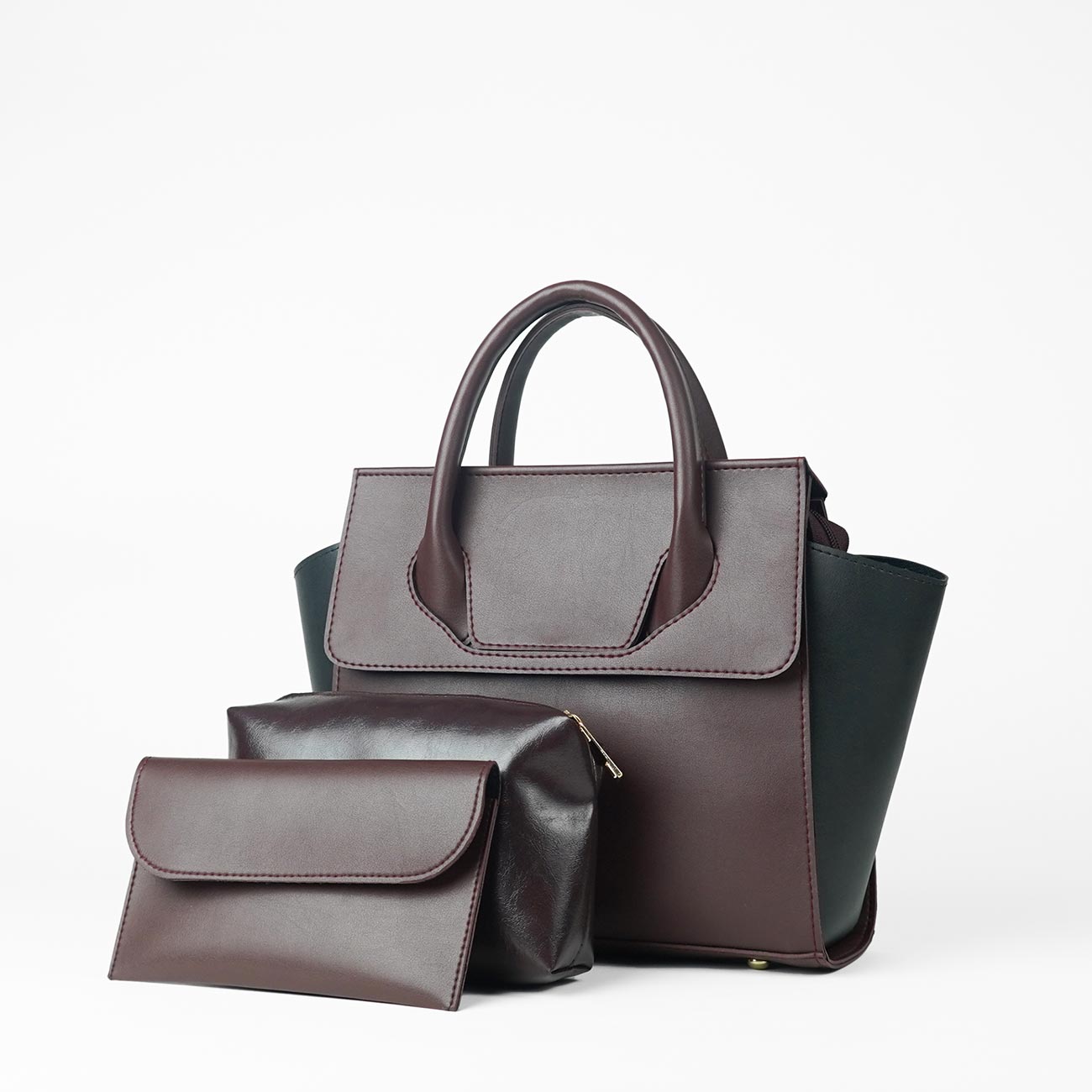 Greek set of 2 Bag maroon & black
